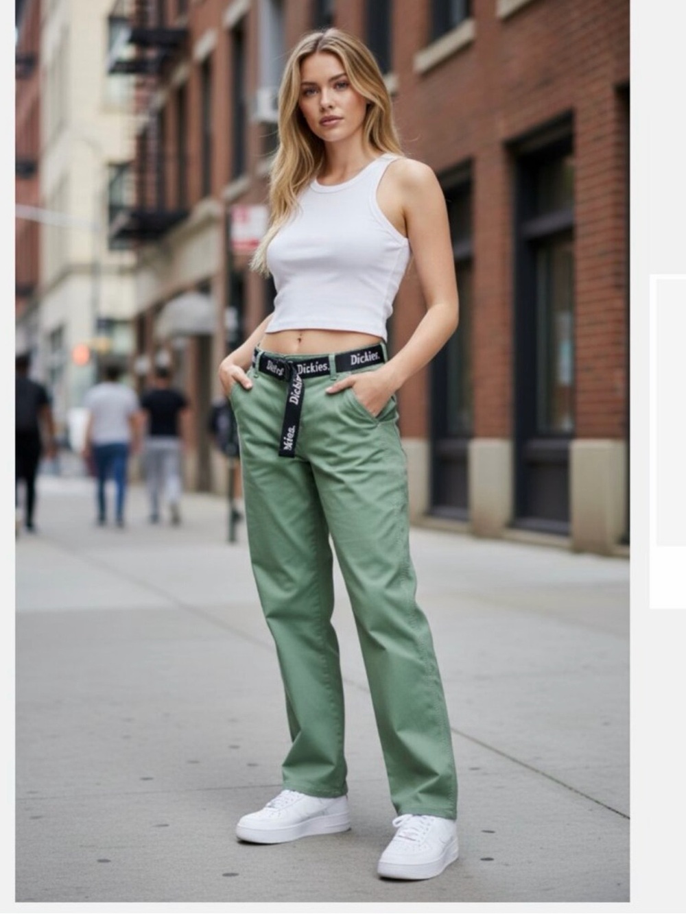 NWT Dickies Womens High Waisted Carpenter Pant, Dark Ivy - FPR51 SZ-27R